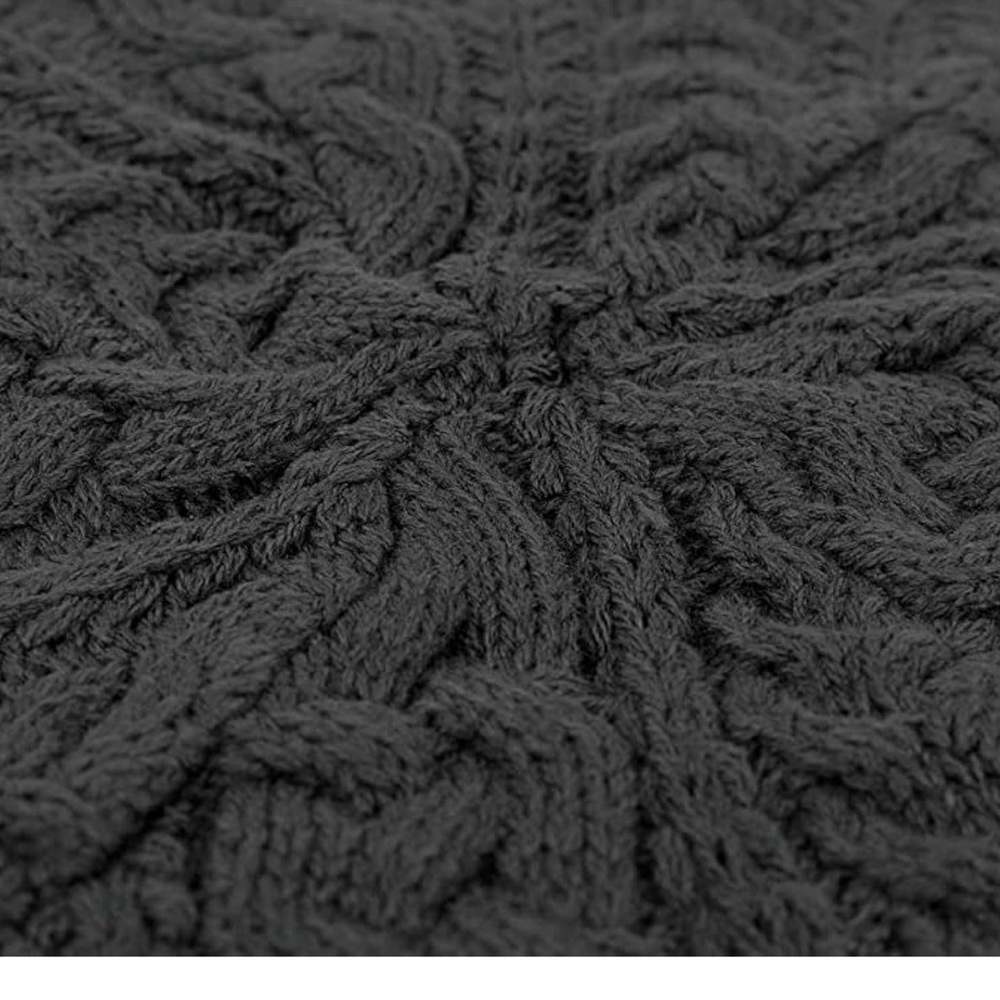Lightweight Crochet Knitted Style Beanie Hat for Women, Slouchy Hat Black - Picture 4 of 5